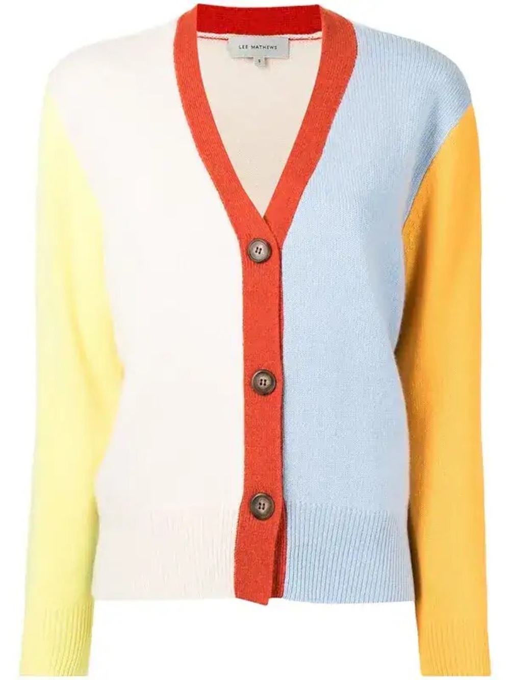 Lee Mathews Colorblock Cashmere Cardigan size XS